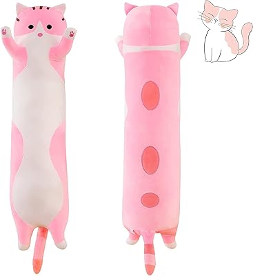 Soft cotton sleeping pillow, long cotton sleeping pillow, cute cat toy pillow, cute toy doll toy for children and girlfriend (pink).. DIAYTAR NIGERIA brings the marketplace to every Nigerian home with affordable prices and quick delivery.