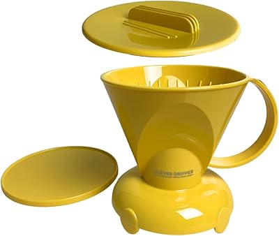 New intelligent yellow coffee maker, secure and BPA without plastic, tracasted means of preparing coffee and cold infusion, 10 liquid ounces.. DIAYTAR NIGERIA makes quality accessible with our diverse product range and dependable delivery service.