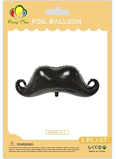 Party Time - 1 Aluminum Ball in Black Mustache - Party supplies on the theme of mustache - Black birthday decorations, Decorations of birthday and holiday party (40 x 90 cm).. Transform your shopping experience with DIAYTAR NIGERIA's vast product selection delivered at unbeatable prices.