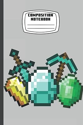 Composition notebook: Minecraft carnet for school, wide line, for boys and girls, virgin lined book Diamond Pixel Gamer, 110 pages.. Your complete shopping solution, DIAYTAR NIGERIA delivers variety and value within the week.