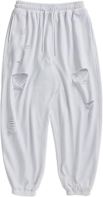Wesbr Flying pants for men, Hip-Hop Hip-Hop Flying Pants Streetwear Flying Pants Torn for men (Color: White, Size: (Size) L).. Shop the future with DIAYTAR NIGERIA - thousands of products, unbeatable prices, delivery within a week.