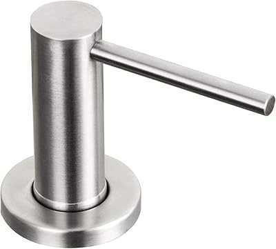 Soap dispenser for brushed nickel kitchen sink, jabo plastic and stainless steel with pump and hand lotion, integrated bottle.. Shop smarter with DIAYTAR Nigeria — from household essentials to electronics, we have everything you need. Plus, our delivery is fast, secure, and arrives between 5 and 8 days.