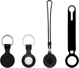 Varied pack of 4 silicone shells for Apple Airtage 2021-Soft, light and anti-scratch keychain compatible with Airtage (Black).. DIAYTAR NIGERIA transforms online shopping with competitive prices and dependable nationwide delivery.