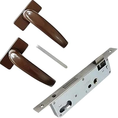 Aluminum cotel door handle with 20 mm locking body, set of robust door handles (brown).. Your one-click solution to affordable shopping, DIAYTAR NIGERIA delivers quality products nationwide.