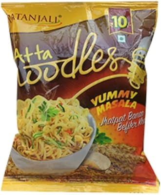 Noodles Masala Atta Yumi by Baba Ramdev Patanjali (pack of 5) delicious and healthy noodles, 60 g.. DIAYTAR NIGERIA: Where affordability meets variety, with thousands of products delivered in less than 8 days.