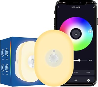 Wanti smart LED night light with PIR motion sensor with RVB wireless Wi-Fi connection via vocal application for Alexa and Google Home.. DIAYTAR NIGERIA revolutionizes online shopping with competitive prices and reliable 5-8 day delivery.