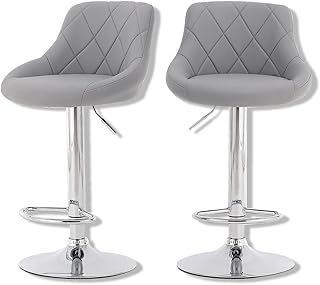 Set of modern leather outdoor bar chairs, adjustable swivel gas cylinder, chrome footrests and base for breakfast, table, kitchen, bar chairs at home.. Experience the ease of one-stop shopping with DIAYTAR NIGERIA's diverse catalog and nationwide delivery.