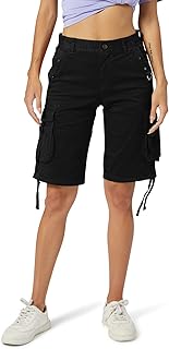 Cargo shorts for women, ample Bermuda with multi-pocket zipper, knee length, tightening shorts.. DIAYTAR NIGERIA connects your desires with reality through our affordable e-commerce platform and quick delivery.