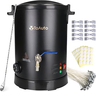 TOAUTO WMF-8L Large wax Founder for the manufacture of candles, 8 l electric wax fusion container with heating nozzle and lower design for candle trade.. Unlock access to a wide range of products with DIAYTAR NIGERIA's affordable e-commerce platform.