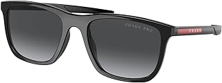 Linea Rossa square sunglasses for men, PS 10WS, 54-19-145 mm, black, 54.. Why waste time in traffic when you can shop online at DIAYTAR Nigeria? Enjoy convenience, unbeatable prices, and prompt delivery anywhere in Nigeria.