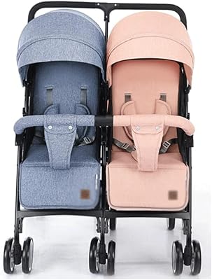 Double Baby Light Baby Ripple stroller, baby stroller with 5 -room harness, baby parasol (size: blue + pink).. DIAYTAR NIGERIA: Your affordable gateway to thousands of products delivered promptly nationwide.