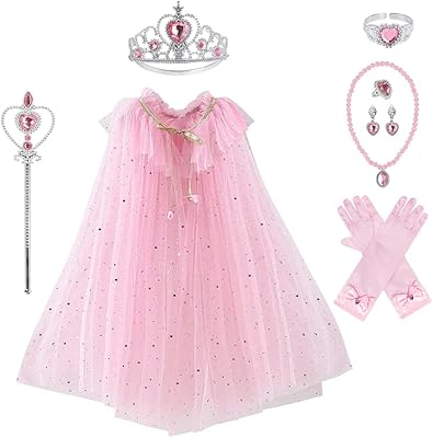 Set of princess dressing costumes in ricci jersey with cape, celebration costume with gloves, crown jewelry (10 pieces).. Whether you're in Lagos, Abuja, or anywhere in between, DIAYTAR Nigeria ensures your online shopping experience is smooth, affordable, and fast.