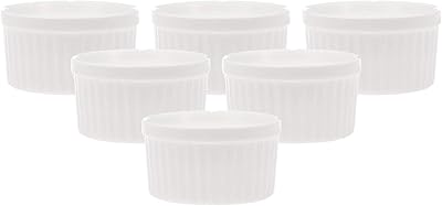 Set of 6 verona ramekins, white, width 10.6 x height 3.7 x depth 3.7 cm.. DIAYTAR NIGERIA: Your affordable shopping destination with thousands of products delivered in days.