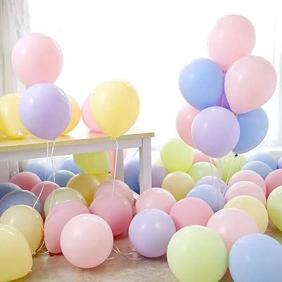 Brain Giggles 10 "Pastel balloons with matching colors Balloons in latex rainbow for birthday party baby shower anniversary festival garland decoration (50pcs).. Everything you need is just a click away with DIAYTAR Nigeria — shop now and receive your order in days.