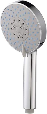 High pressure shower head 4.5 inch 5 -jets with water saving mode - silver.. DIAYTAR NIGERIA: Bringing quality products to every Nigerian home at prices everyone can afford.