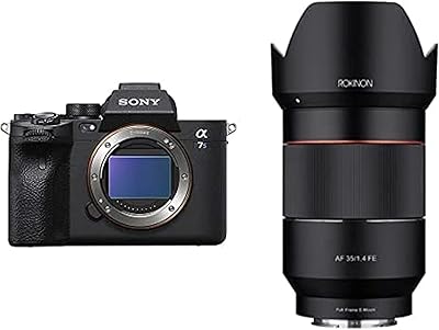 Camera without mirror full format Sony ALPHA 7SM3 with Automatic Objective full format ROKINON AF 35 mm f/1.4 for Sony V, Black (IO3514-E).. Shop without limits at DIAYTAR NIGERIA and receive your purchases at budget prices within the week.
