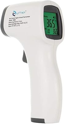 LCD infrared thermometer without contact Livetrak, measurement of body temperature and objects, 3 -colored screen with memory function, IR988 black.. Shop the future with DIAYTAR NIGERIA - thousands of products, unbeatable prices, delivery within a week.