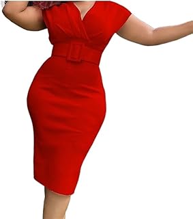 Nohyr Black Dress Women Elegant Dress in V -neck chic evening dress (color: dark blue, size: m).. DIAYTAR Nigeria: Great value, fast delivery, and endless options.