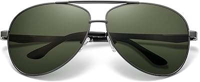 Surprised aviator sunglasses with large XL mount and polarized glasses for oversized men.. DIAYTAR NIGERIA revolutionizes online retail with our vast selection and cost-effective delivery options.