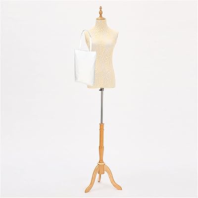 Mannequin mannequin body, adjustable female mannequin dress shape, trickery bust torso for retail clothing, wooden tripod base, 2 sizes (medium A).. Experience retail convenience with DIAYTAR NIGERIA's comprehensive platform and 5-8 day nationwide shipping.