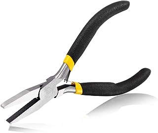 Fine Speedow Duck Bill pliers, flat nose tweezers for the manufacture of jewelry, mini precision of 5 inches, flat seamless flat jaw, non -slip damping handles, small pliers, jewelry pearl repair tools, craftsmanship.. DIAYTAR NIGERIA: Where shopping is easy, prices are low, and delivery is just days away.