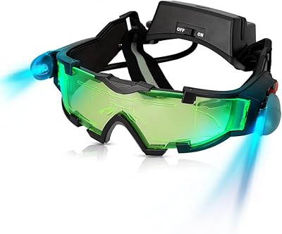 AGM adjustable night vision glasses of 7.6 meters with folding lights and green lens, excellent toy for children.. DIAYTAR NIGERIA: Where quality meets accessibility with affordable prices and prompt shipping.