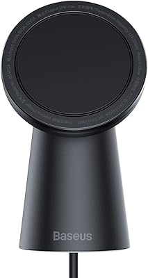 Wireless charger baseus with simple magnetic support - black.. Shop confidently with DIAYTAR NIGERIA, offering affordable prices and reliable delivery within a week.