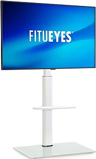 TV cabinet Fitu Ease White For TV screens from 32 to 60 inches, TV cabinet on the floor at 2 levels with rotation at 70 degrees and adjustable height Max Vesa 600x400mm.. Unlock access to a wide range of products with DIAYTAR NIGERIA's affordable e-commerce platform.