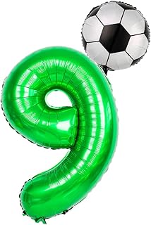 Decor me football/football birthday party decorations, football number ball, football aluminum ball, green ball for football theme (number 9).. DIAYTAR NIGERIA makes every shopping desire a reality with affordable prices and delivery in 5-8 days.