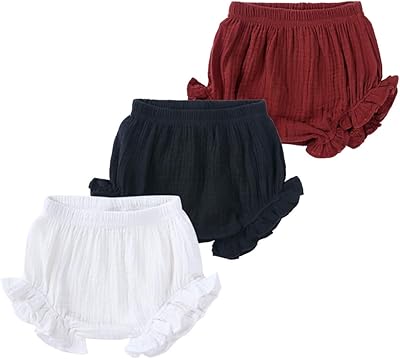Ruffle shorts in cotton and linen for little girl.. DIAYTAR NIGERIA delivers affordability and convenience to your doorstep within 8 days of purchase.