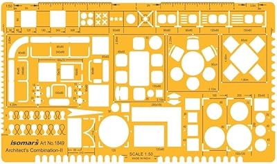 ISOMARS architectural collection by Sablon, scale 1:50, orange.. Your complete retail destination, DIAYTAR NIGERIA combines extensive variety with prompt delivery.