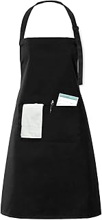 Chef's apron, 1 kitchen room, kitchen apron with 2 pockets, adjustable hook, waterproof for house, barbecue, flower store (black).. DIAYTAR NIGERIA combines extensive product options with budget-friendly prices, delivered in 5-8 days.