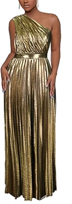 Long and luxurious elegant pleated dress with a sleeveless shoulder for women.. DIAYTAR NIGERIA: Redefining e-commerce with affordable prices and reliable nationwide shipping.
