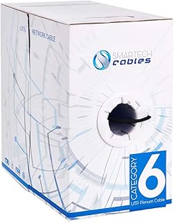 Cat6 Plenum Ethernet cable (CMP) 1000 feet | 100 % pure solid certified | 550 MHz, 23 AWG, UTP | black.. Transform how you shop with DIAYTAR NIGERIA's vast selection and budget-friendly delivery options.