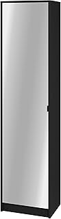 BRV office cabinet with a door with shoe mirror, height 1815 cm x width 445 cm x depth 350 cm, black.. Experience shopping without stress at DIAYTAR NIGERIA's comprehensive and budget-friendly platform.