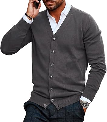 Pull knitted in cotton for men with button on the front, V -neck, basic design.. DIAYTAR NIGERIA brings the marketplace to your home with budget-friendly prices and nationwide delivery.