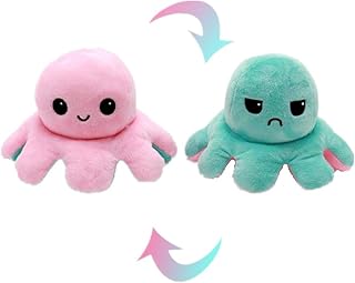 Doll Pieuvre Foldable Reversible AM ​​ANA, soft and reversible plush toy, cute toys in plush (pink-blue).. Shop with purpose at DIAYTAR NIGERIA and receive products at unbeatable prices within the week.