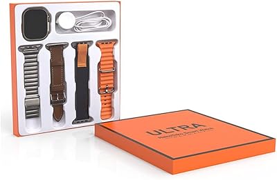 Ultra Max T94 intelligent watch from Hino Tico Germany with four bracelets and a wireless charger for men and boys.. DIAYTAR NIGERIA transforms online retail with our affordable platform and dependable shipping service.