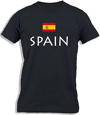 TM Spain with Flag | Men's cotton t-shirt.. DIAYTAR NIGERIA: Where every click leads to affordable purchases delivered promptly to your door.