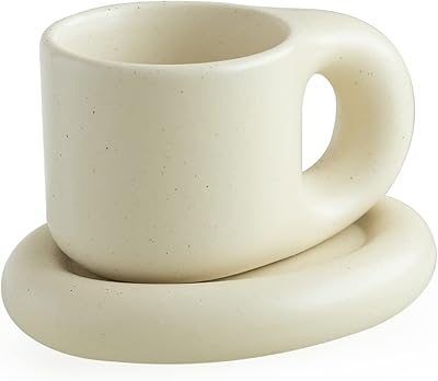 Winsho Chubby Fun Design coffee cup, pretty cup and fancy saucer, matt cream, 9 oz.. Nigeria's e-commerce leader delivers unmatched variety and value to your doorstep in just 5-8 days.