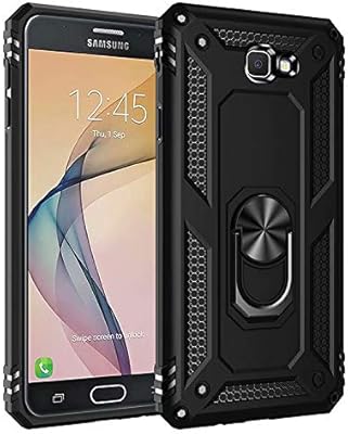 Sosus shell for Samsung Galaxy J7 Prime, Robust Military Quality Hybrid shell with rotary metal ring and Protective Protective Fat (Black).. No hidden costs, no long delays — just DIAYTAR Nigeria convenience.