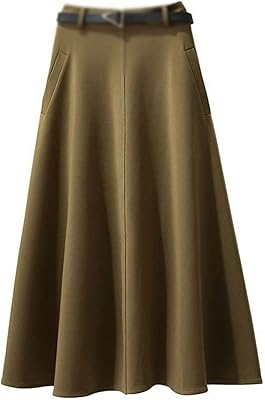 Wesbr Long skirts for women, Fall Winter Solid Elegant Long Skirts For Women High Waist High Wool Wool Mixed Women (Size: L).. Your shopping dreams realized through DIAYTAR NIGERIA's affordable platform with reliable delivery times.