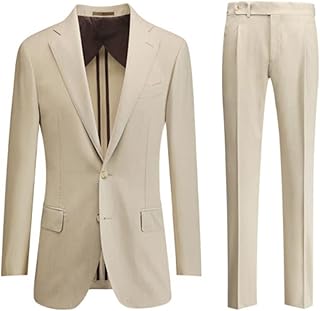 Slim Fluenim Slim Fluenim Costume for men, beige, suitable for business, spring and summer (color: A, size: 48 code).. DIAYTAR NIGERIA brings satisfaction with every purchase through affordable prices and prompt shipping.