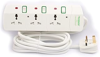 Universal 3 -lane power supply to Terminator, 5 m 3 x 1.25 mm2, white body and cable with single switch, 13 -a fuse... Your complete e-commerce solution, DIAYTAR NIGERIA offers variety and value with nationwide shipping.