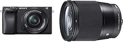 Camera without Sony ALPHA A6400 mirror with lens kit 16-50, with Sony Contemporary Sigma 16mm F/1.4 DC-N E.. DIAYTAR NIGERIA: Where affordability meets reliability with thousands of products delivered promptly.