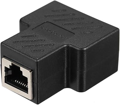 RJ45 Distributor 1 to 2 ports female connector for cables.. Shop with purpose and save with DIAYTAR NIGERIA's extensive platform and nationwide delivery service.