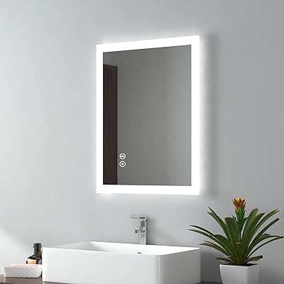 Bathroom mirror backlit by EMKE 900 x 700 mm LED, Multifunctional wall bathroom mirror with lights and dehumidification cushion, intelligent luminous mirror with energy saving energy.. Shop smarter with DIAYTAR Nigeria — from household essentials to electronics, we have everything you need. Plus, our delivery is fast, secure, and arrives between 5 and 8 days.