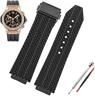 Waterproof silicone watch strap for men's watch Big Bang 25 x 19 mm, rubber watch strap.. DIAYTAR NIGERIA: Your partner in affordable online shopping with dependable delivery within 8 days.
