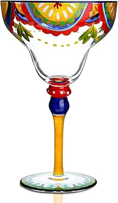Hand painted Margarita Glass The White Shop - Moroccan collection - Hand painted glassware by artists - Unique and decorative Margarita glasses, Kitchen Table Decoration.. Shop everything from A to Z on DIAYTAR Nigeria — delivered nationwide.