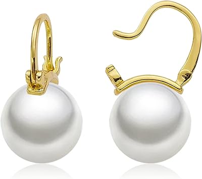 Pearl pearls earrings, 18 carat gold hanging earrings, hypoallergenic earrings, pearly pearl earrings, luxury jewelry, gift for women.. DIAYTAR NIGERIA: Connecting Nigerians with their needs through our affordable and diverse marketplace.